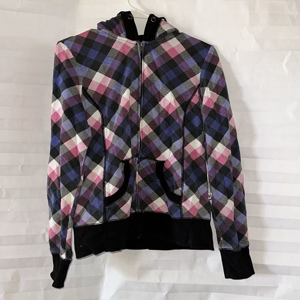 Self Esteem Multicolored Full Zip Hoodie Long Sleeve Girls Size Large Casual